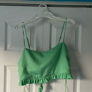 Green crop top- cotton on size 8